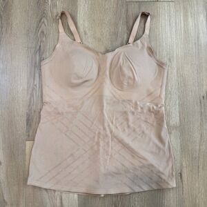 Honeylove LiftWear Cami Sand Beige Shapewear Tummy Control Tank Top 1X TPCM0006